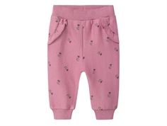 Name It mauve orchid blomstrede sweatbukser